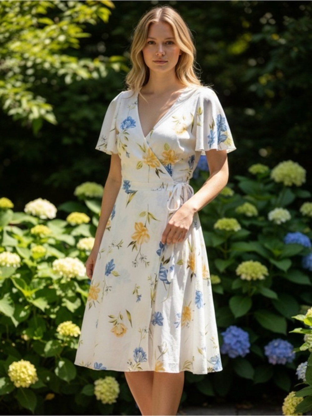 French Connection White Floral Dress NWT